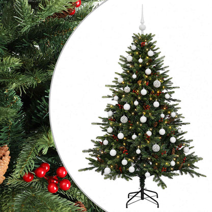 vidaXL Artificial Christmas Tree with Bauble 150 cm 150 LEDs