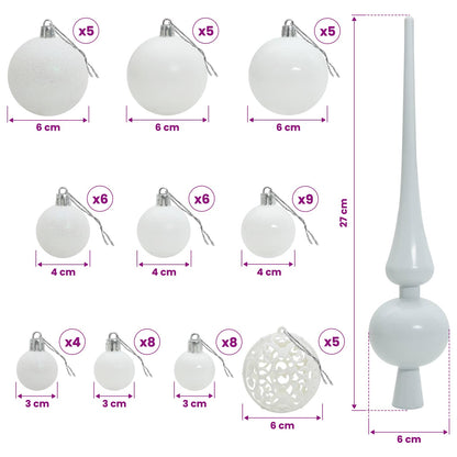 vidaXL Artificial Christmas Tree with Bauble 150 cm 150 LEDs