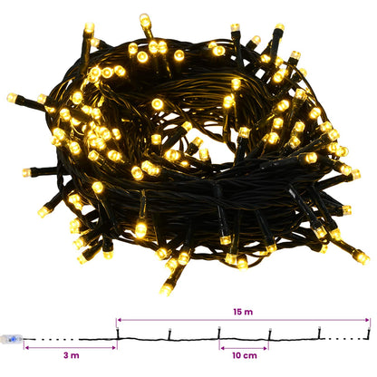 vidaXL Artificial Christmas Tree with Bauble 150 cm 150 LEDs