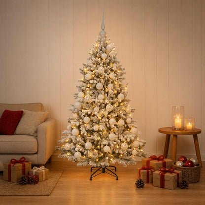 vidaXL Artificial Christmas Tree with Bauble 150 cm 150 LEDs