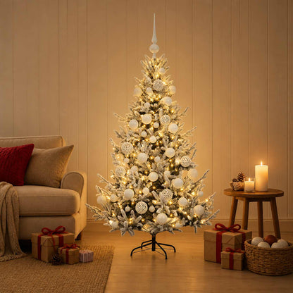 vidaXL Artificial Christmas Tree with Bauble 150 cm 150 LEDs