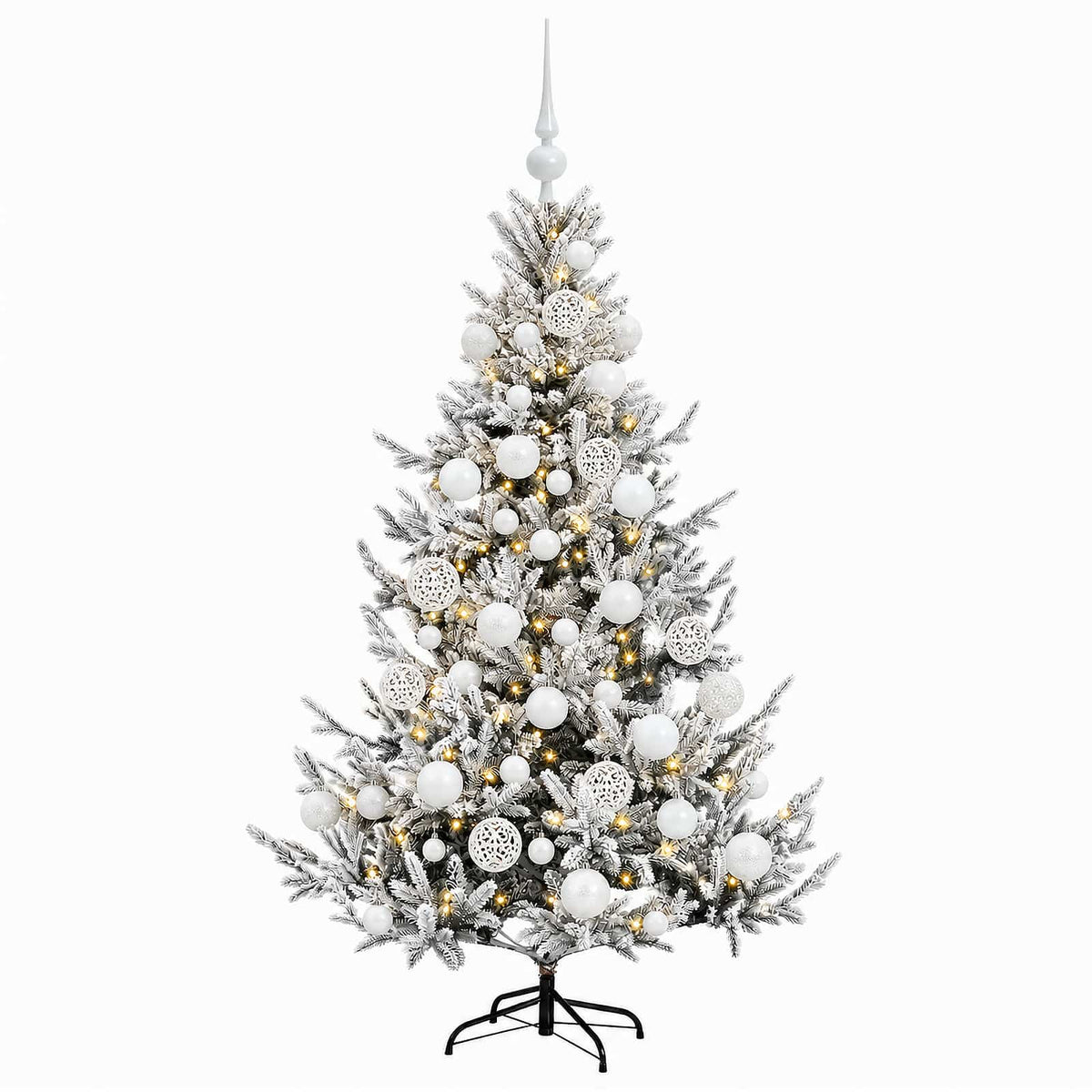 vidaXL Artificial Christmas Tree with Bauble 150 cm 150 LEDs