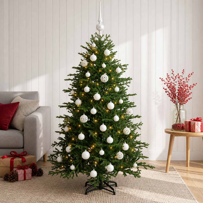 vidaXL Artificial Christmas Tree with Bauble 150 cm 150 LEDs