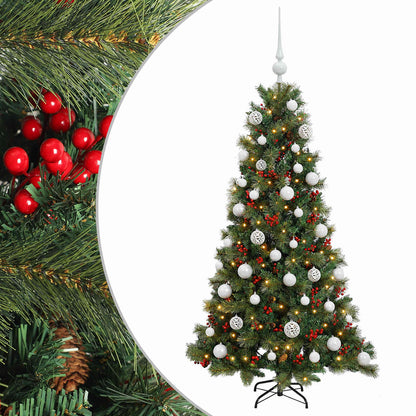 vidaXL Artificial Christmas Tree with Bauble 150 cm 150 LEDs