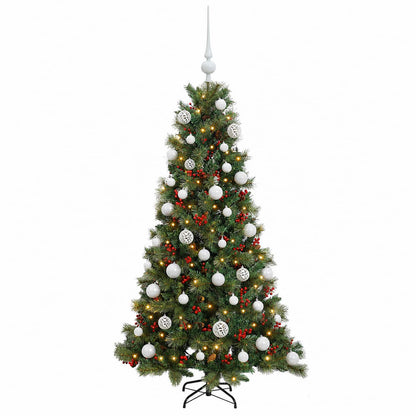 vidaXL Artificial Christmas Tree with Bauble 150 cm 150 LEDs
