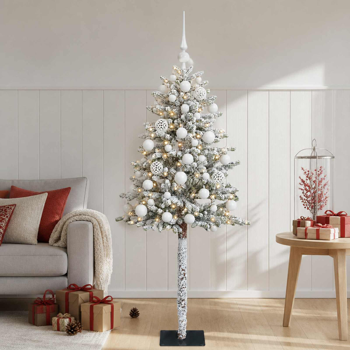 vidaXL Artificial Christmas Tree with Bauble 150 cm 150 LEDs