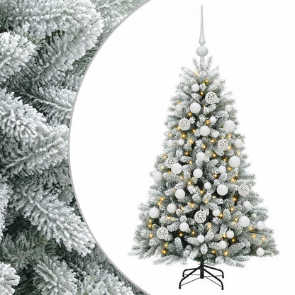 vidaXL Artificial Christmas Tree with Bauble 120 cm 150 LEDs