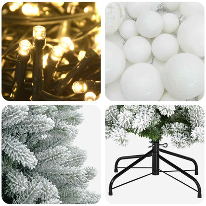 vidaXL Artificial Christmas Tree with Bauble 150 cm 150 LEDs