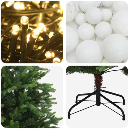 vidaXL Artificial Christmas Tree with Bauble 150 cm 150 LEDs
