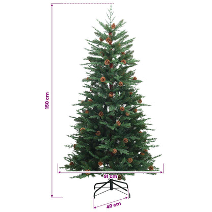 vidaXL Artificial Christmas Tree with Bauble 150 cm 150 LEDs