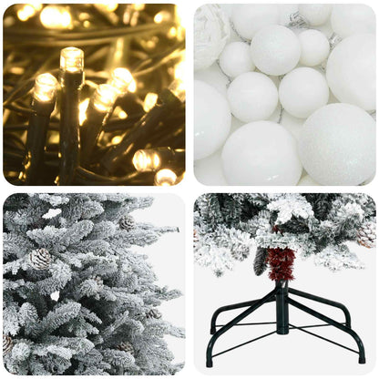 vidaXL Artificial Christmas Tree with Bauble 150 cm 150 LEDs