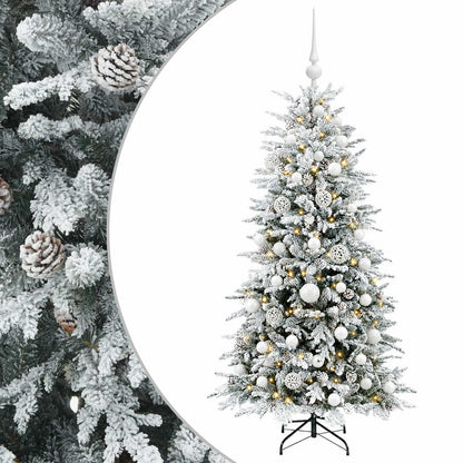 vidaXL Artificial Christmas Tree with Bauble 150 cm 150 LEDs