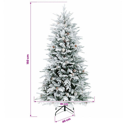 vidaXL Artificial Christmas Tree with Bauble 150 cm 150 LEDs