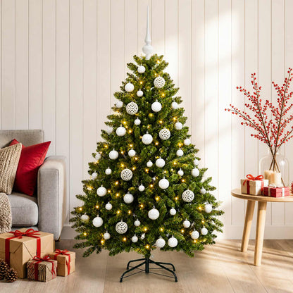 vidaXL Artificial Christmas Tree Light Green with Bauble 120 cm