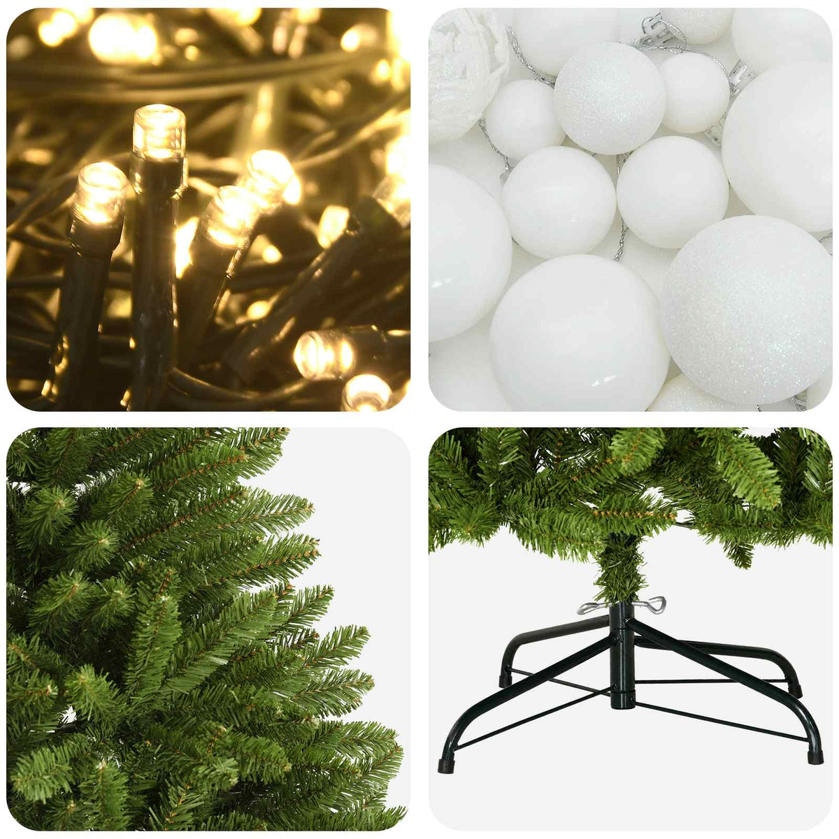 vidaXL Artificial Christmas Tree Light Green with Bauble 120 cm