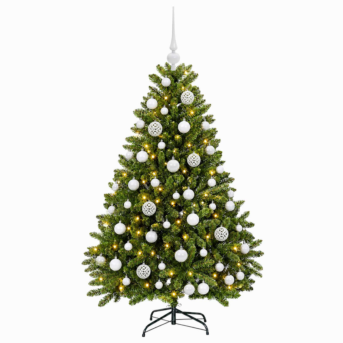 vidaXL Artificial Christmas Tree Light Green with Bauble 120 cm