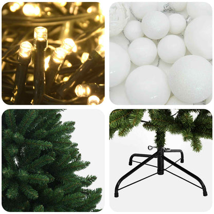 vidaXL Artificial Christmas Tree Mid-green with Ornament 150 cm