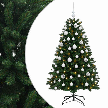 vidaXL Artificial Christmas Tree Mid-green with Ornament 150 cm