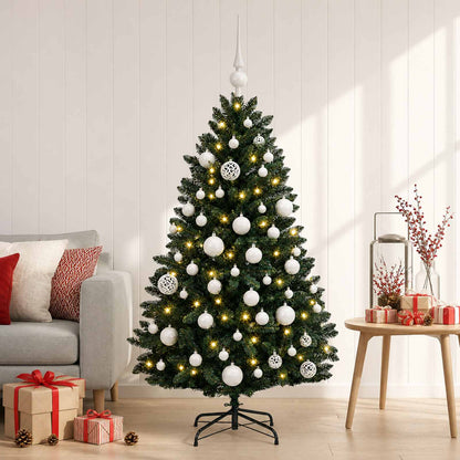 vidaXL Artificial Christmas Tree Dark Green with Baubles 120 cm