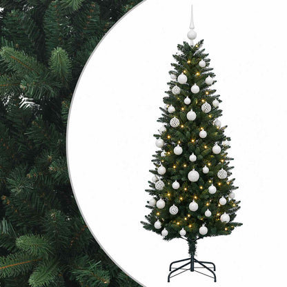 vidaXL Artificial Christmas Tree with Bauble 120 cm 150 LEDs