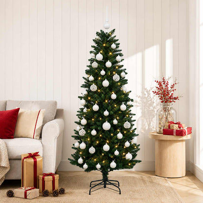 vidaXL Artificial Christmas Tree with Bauble 120 cm 150 LEDs