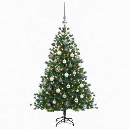 vidaXL Artificial Christmas Tree with Bauble 150 cm 150 LEDs
