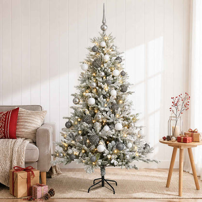 vidaXL Artificial Christmas Tree with Bauble 120 cm 150 LEDs