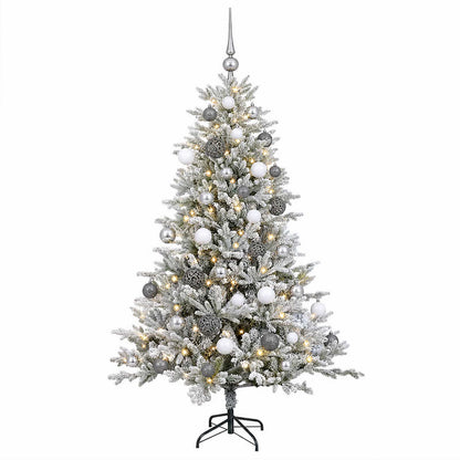 vidaXL Artificial Christmas Tree with Bauble 150 cm 150 LEDs
