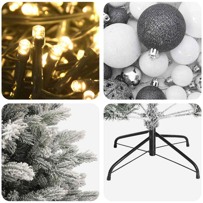 vidaXL Artificial Christmas Tree with Bauble 150 cm 150 LEDs