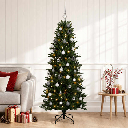 vidaXL Artificial Christmas Tree with Bauble 120 cm 150 LEDs