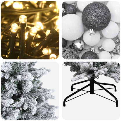 vidaXL Artificial Christmas Tree with Bauble 120 cm 150 LEDs