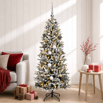 vidaXL Artificial Christmas Tree with Bauble 120 cm 150 LEDs