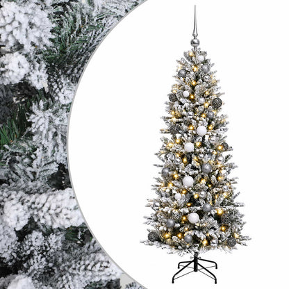 vidaXL Artificial Christmas Tree with Bauble 150 cm 150 LEDs