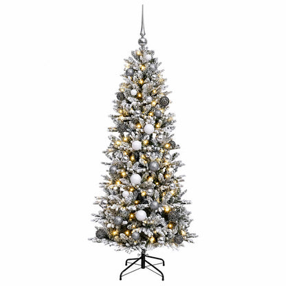 vidaXL Artificial Christmas Tree with Bauble 150 cm 150 LEDs