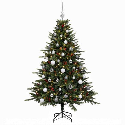 vidaXL Artificial Christmas Tree with Bauble 150 cm 150 LEDs