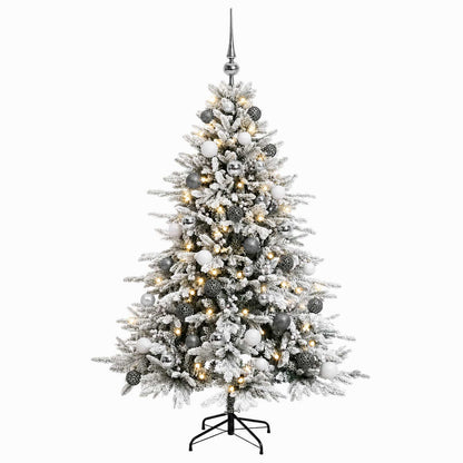 vidaXL Artificial Christmas Tree with Bauble 120 cm 150 LEDs