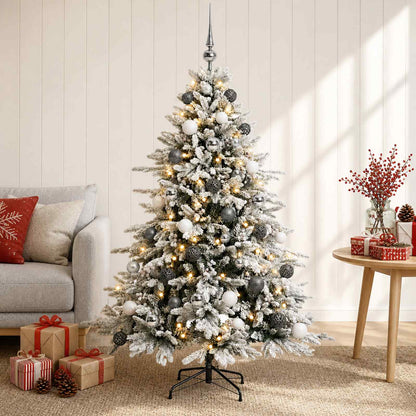 vidaXL Artificial Christmas Tree with Bauble 120 cm 150 LEDs