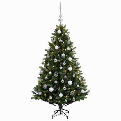 vidaXL Artificial Christmas Tree with Bauble 150 cm 150 LEDs