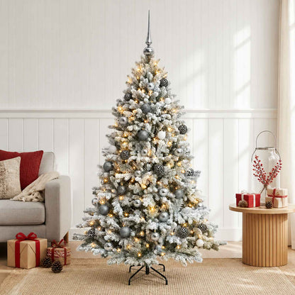 vidaXL Artificial Christmas Tree with Bauble 120 cm 150 LEDs