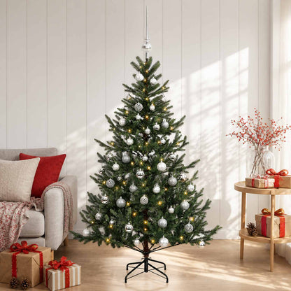 vidaXL Artificial Christmas Tree with Bauble 150 cm 150 LEDs
