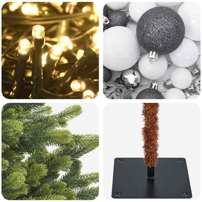 vidaXL Artificial Christmas Tree with Bauble 150 cm 150 LEDs