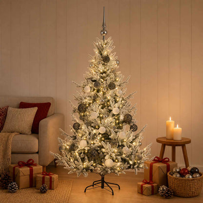 vidaXL Artificial Christmas Tree with Bauble 150 cm 150 LEDs