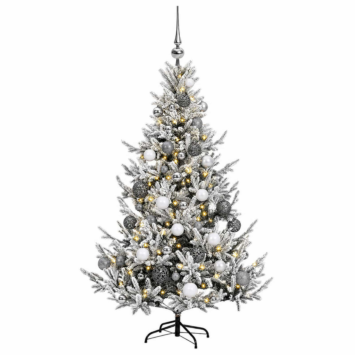 vidaXL Artificial Christmas Tree with Bauble 150 cm 150 LEDs