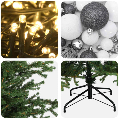 vidaXL Artificial Christmas Tree with Bauble 150 cm 150 LEDs