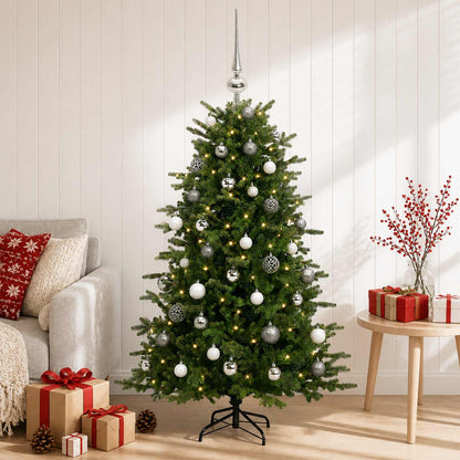 vidaXL Artificial Christmas Tree with Bauble 150 cm 150 LEDs