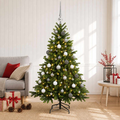 vidaXL Artificial Christmas Tree with Bauble 150 cm 150 LEDs