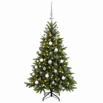 vidaXL Artificial Christmas Tree with Bauble 150 cm 150 LEDs