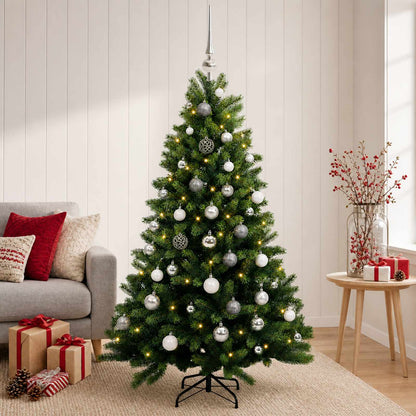 vidaXL Artificial Christmas Tree with Bauble 120 cm 150 LEDs
