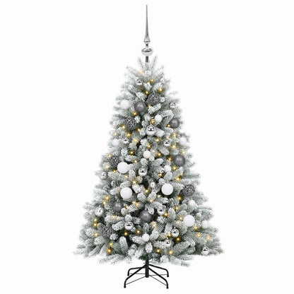 vidaXL Artificial Christmas Tree with Bauble 120 cm 150 LEDs