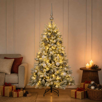 vidaXL Artificial Christmas Tree with Bauble 120 cm 150 LEDs